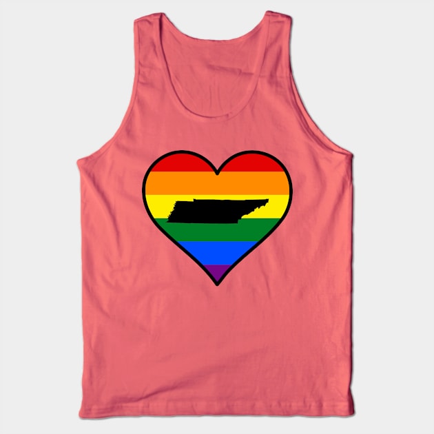 Tennessee Gay Pride Heart Tank Top by fearcity